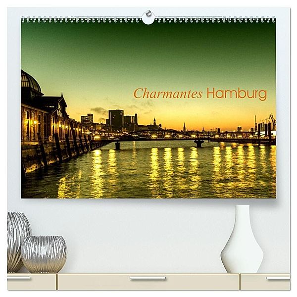 Charmantes Hamburg (hochwertiger Premium Wandkalender 2025 DIN A2 quer), Kunstdruck in Hochglanz, Calvendo, Jürgen Muß