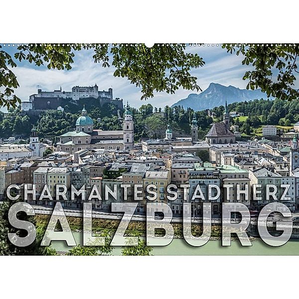 Charmantes Stadtherz SALZBURG (Wandkalender 2023 DIN A2 quer), Melanie Viola