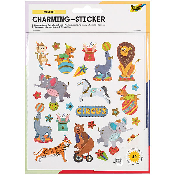 folia Charming-Sticker KIDS I mit 2 Bögen in bunt