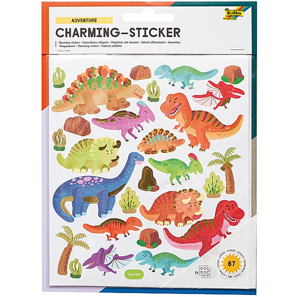 folia Charming-Sticker KIDS III mit 2 Bögen in bunt