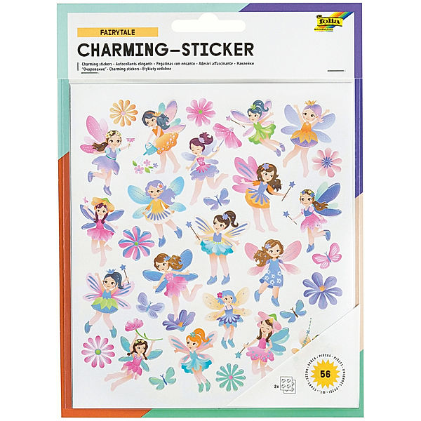 folia Charming-Sticker KIDS V mit 2 Bögen in bunt