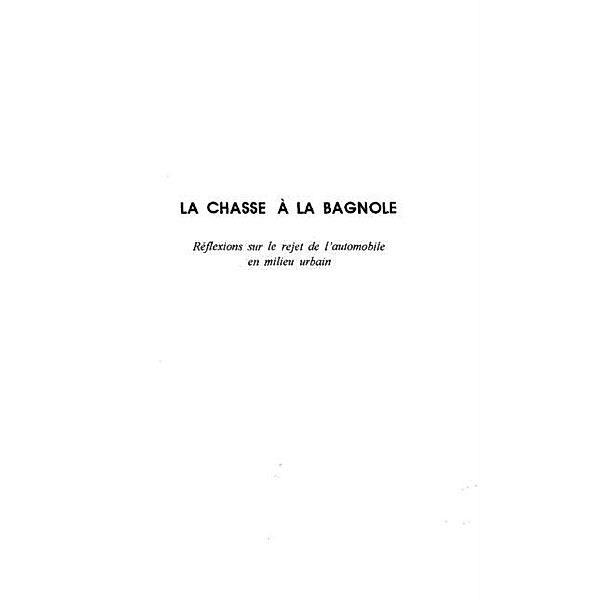 Chasse a la bagnole / Hors-collection, Vagnon Henri