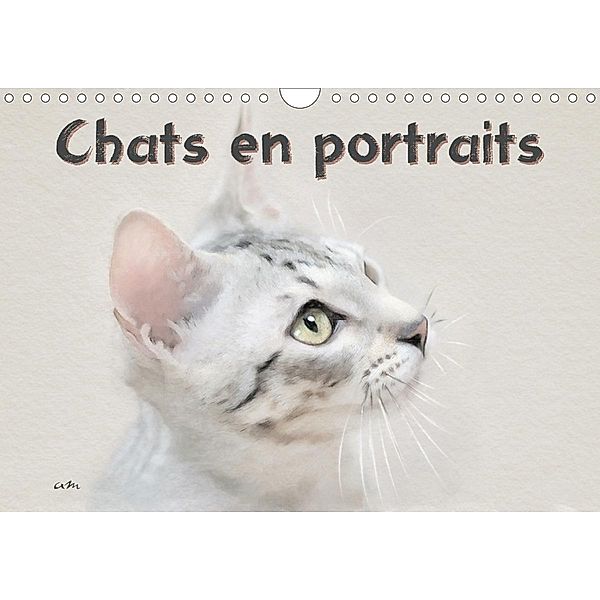 Chats en portraits (Calendrier mural 2021 DIN A4 horizontal)