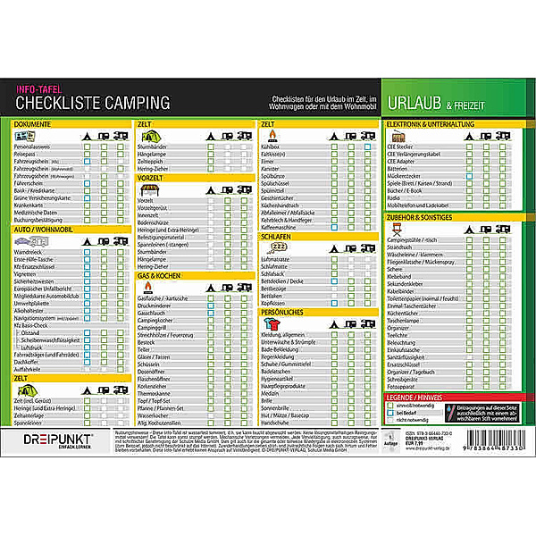 Checkliste Camping, Schulze Media GmbH