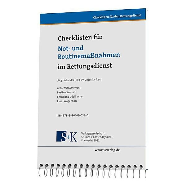 Checklisten für Not- und Routinemaßnahmen im Rettungsdienst, Jörg Holländer