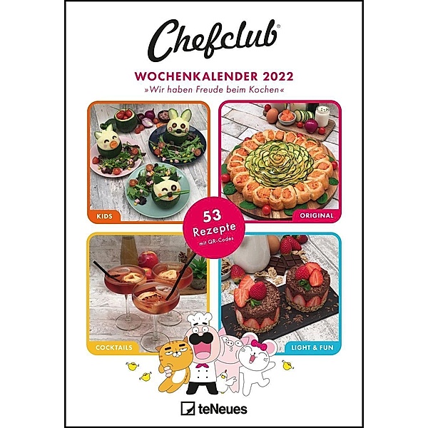 Chefclub 2022 Wochenkalender - Rezeptkalender - Küchenkalender - 23,7x34