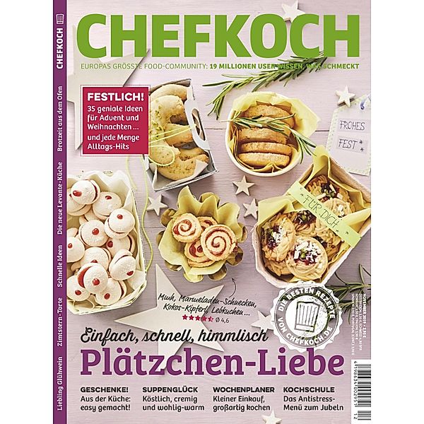 Chefkoch 12/2019 - Plätzchen Liebe / Chefkoch, Chefkoch Redaktion