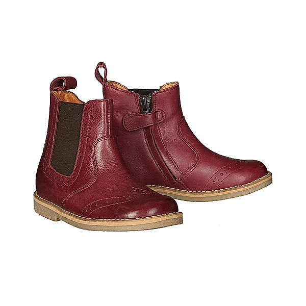 froddo® Chelsea-Boots LEVENTE mit Lochmuster in bordeaux