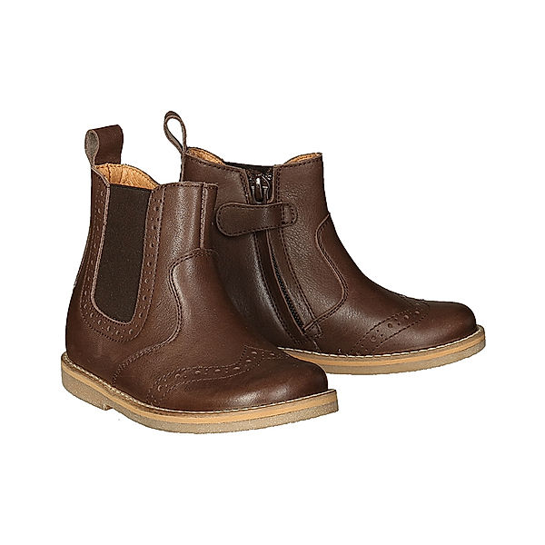 froddo® Chelsea-Boots LEVENTE mit Lochmuster in dunkelbraun