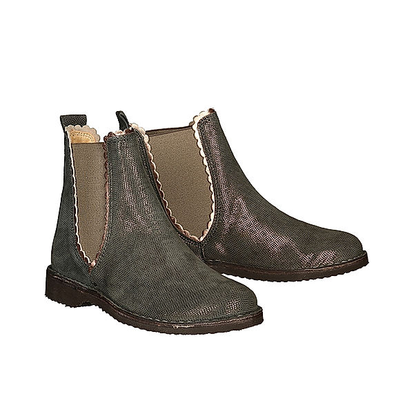 bisgaard Chelsea-Boots PURE in graugrün/kupfer