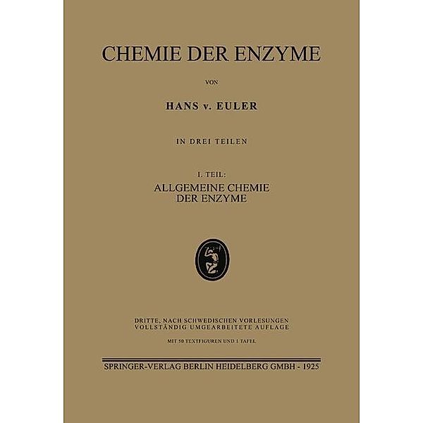 Chemie der Enzyme / Chemie der Enzyme, Hans von Euler