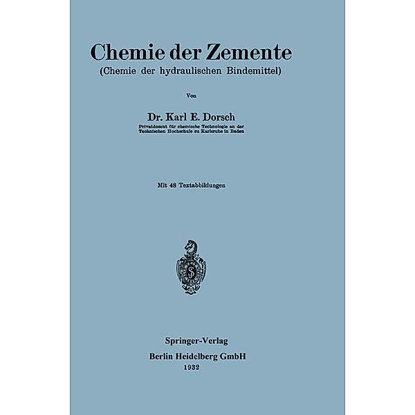 Chemie der Zemente, Karl E. Dorsch