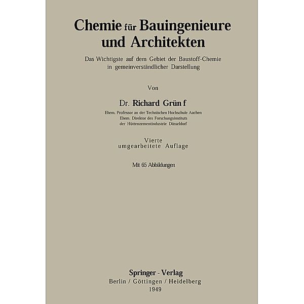 Chemie für Bauingenieure und Architekten, Richard Grün