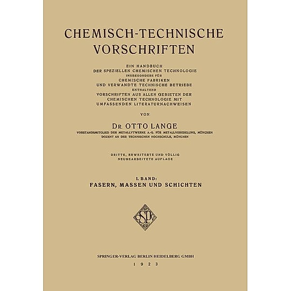 Chemisch-Technische Vorschriften, Otto Lange