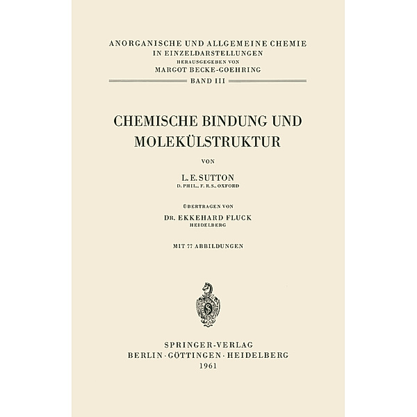 Chemische Bindung und Molekülstruktur, Leslie E. Sutton