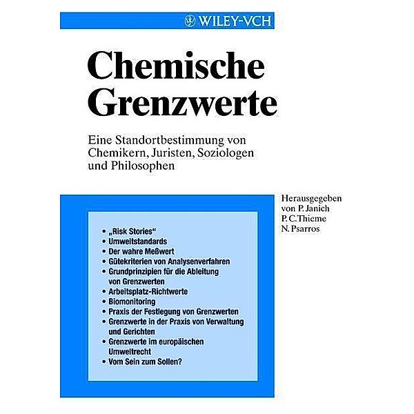 Chemische Grenzwerte, Peter Janich, Peter C. Thieme, Nikos Psarros