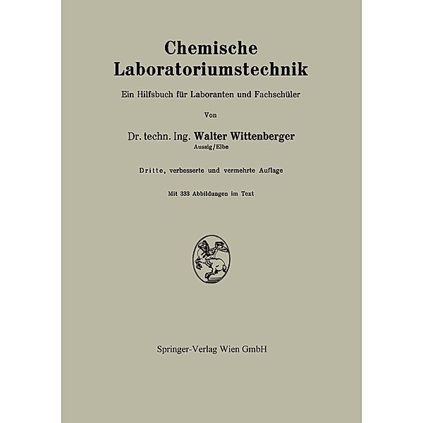 Chemische Laboratoriumstechnik, Walter Wittenberger