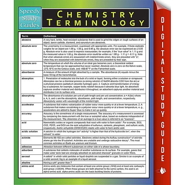 Chemistry Terminology / Dot EDU, Speedy Publishing