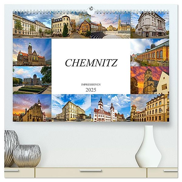 Chemnitz Impressionen (hochwertiger Premium Wandkalender 2025 DIN A2 quer), Kunstdruck in Hochglanz, Calvendo, Dirk Meutzner