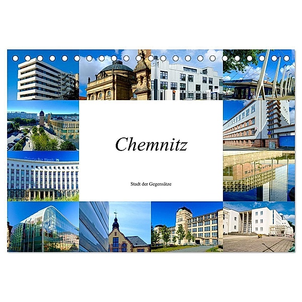Chemnitz - Stadt der Gegensätze (Tischkalender 2024 DIN A5 quer), CALVENDO Monatskalender, Markus W. Lambrecht