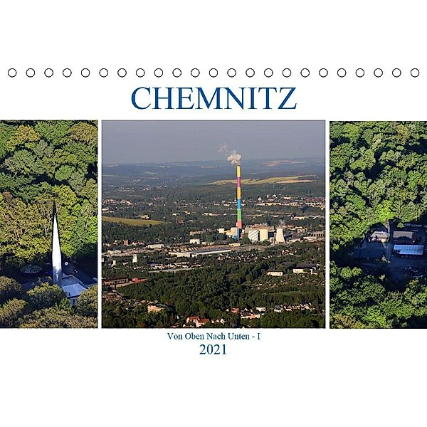 Chemnitz - Von Oben Nach Unten (Tischkalender 2021 DIN A5 quer), Heike Hultsch