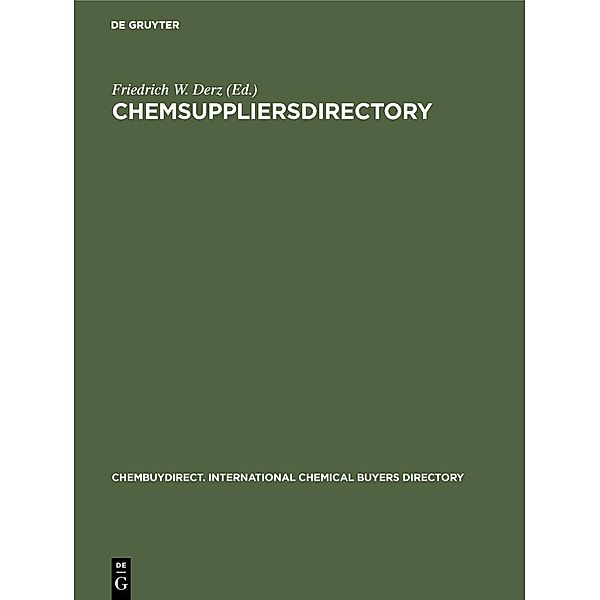 ChemSUPPLIERSdirectory / ChemBUYdirect. International Chemical Buyers Directory