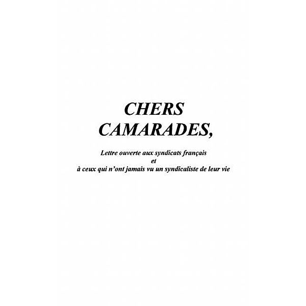 Chers camarades / Hors-collection, Soulis Jean