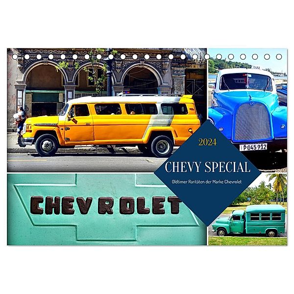 CHEVY SPECIAL - Oldtimer Raritäten der Marke Chevrolet (Tischkalender 2024 DIN A5 quer), CALVENDO Monatskalender, Henning von Löwis of Menar