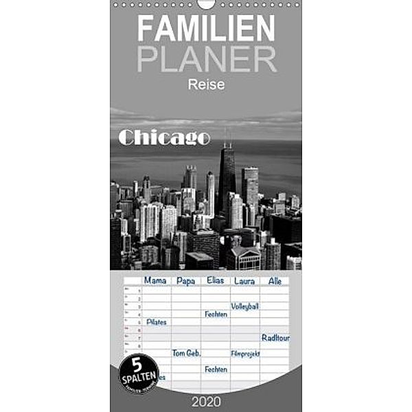 Chicago 2020 - Familienplaner hoch (Wandkalender 2020 , 21 cm x 45 cm, hoch), Detlef Kolbe