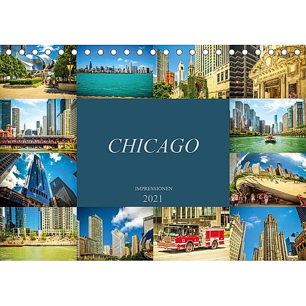 Chicago Impressionen (Tischkalender 2021 DIN A5 quer), Dirk Meutzner