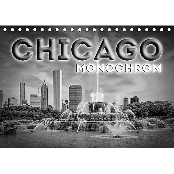 CHICAGO Monochrom (Tischkalender 2021 DIN A5 quer), Melanie Viola