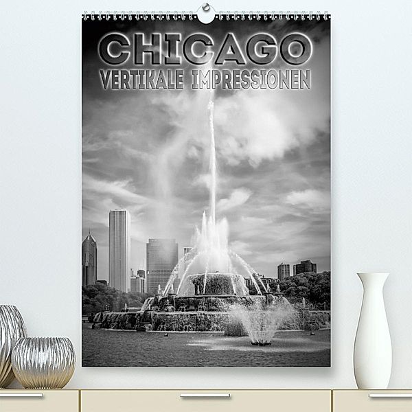 CHICAGO Vertikale Impressionen(Premium, hochwertiger DIN A2 Wandkalender 2020, Kunstdruck in Hochglanz), Melanie Viola