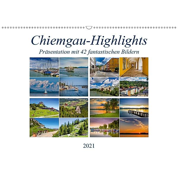 Chiemgau-Highlights (Wandkalender 2021 DIN A2 quer), Ursula Di Chito