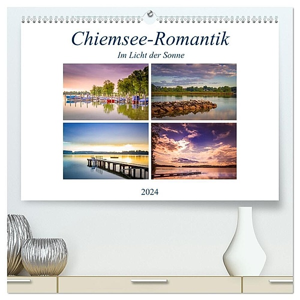 Chiemsee-Romantik (hochwertiger Premium Wandkalender 2024 DIN A2 quer), Kunstdruck in Hochglanz, Ursula Di Chito