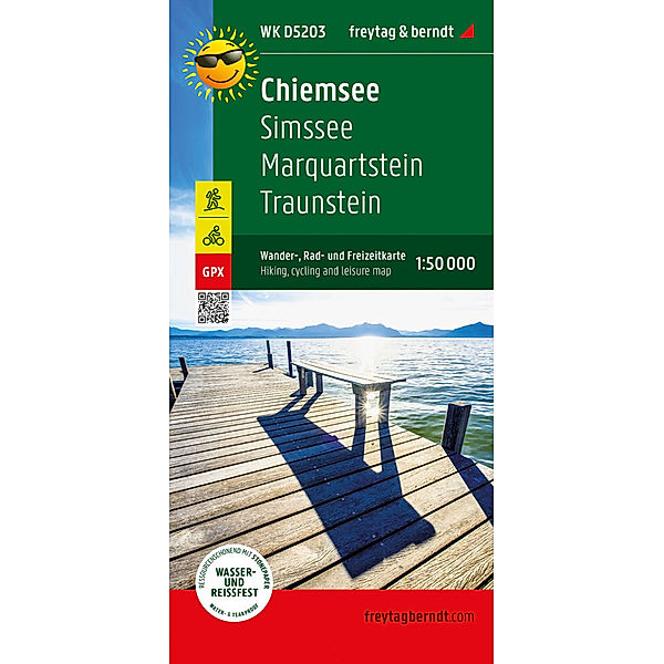 Chiemsee, Wander-, Rad- und Freizeitkarte 1:50.000, freytag & berndt, WK D5203