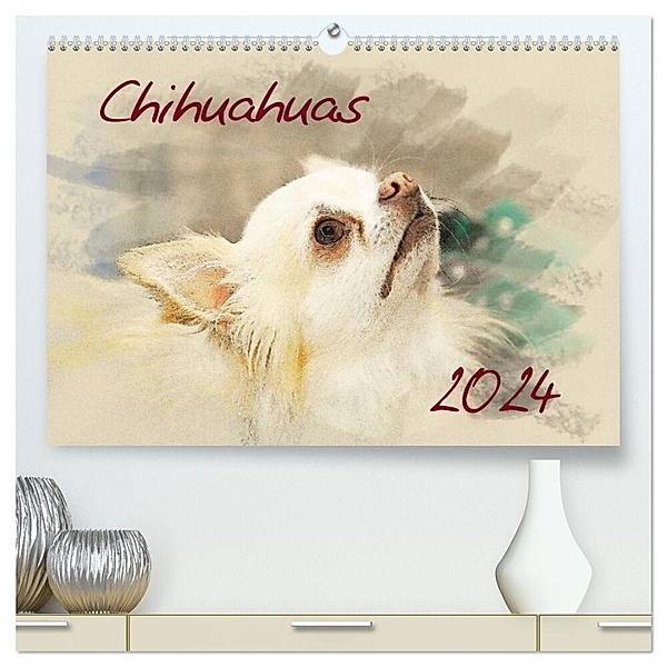 Chihuahuas 2024 (hochwertiger Premium Wandkalender 2024 DIN A2 quer), Kunstdruck in Hochglanz, Andrea Redecker