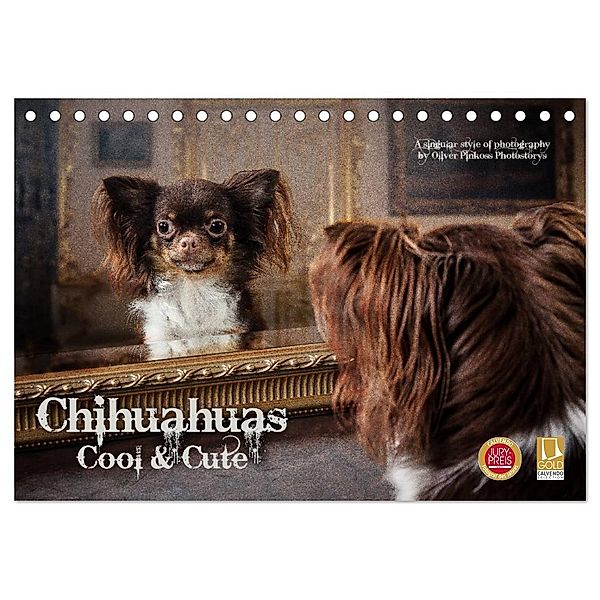 Chihuahuas - Cool and Cute (Tischkalender 2024 DIN A5 quer), CALVENDO Monatskalender, Oliver Pinkoss Photostorys