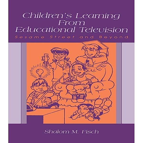 Children's Learning From Educational Television, Shalom M. Fisch