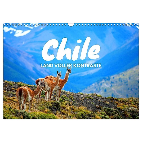 Chile - Land voller Kontraste (Wandkalender 2024 DIN A3 quer), CALVENDO Monatskalender, Daniel Tischer