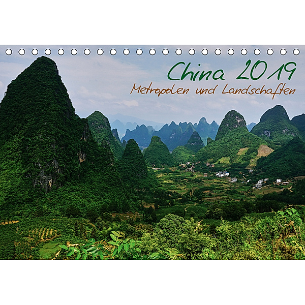 China 2019 - Metropolen und Landschaften (Tischkalender 2019 DIN A5 quer), Heiko Taubenrauch