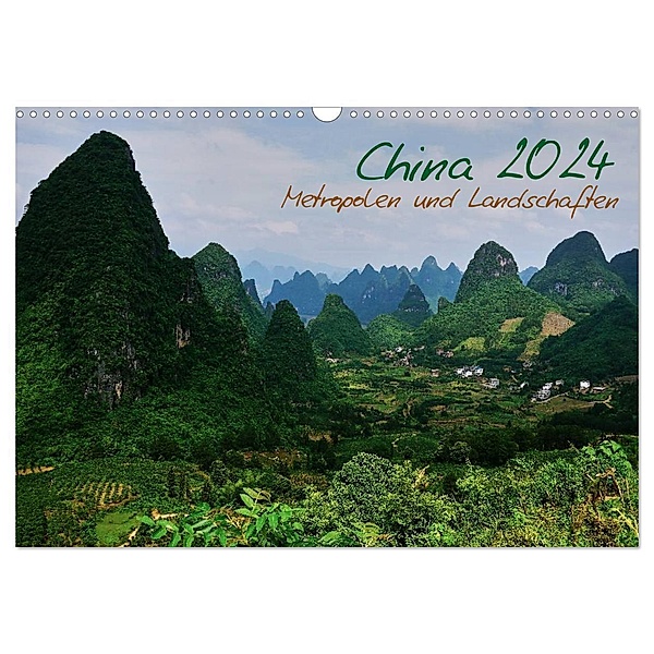 China 2024 - Metropolen und Landschaften (Wandkalender 2024 DIN A3 quer), CALVENDO Monatskalender, Heiko Taubenrauch