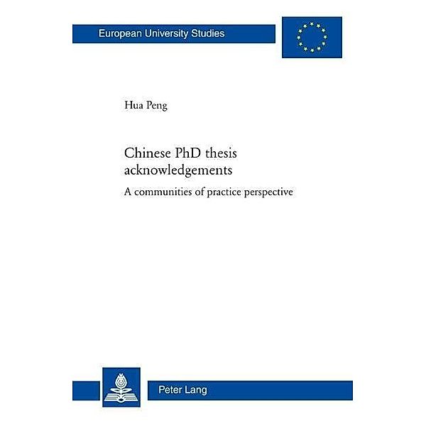 Chinese PhD thesis acknowledgements, Peng Hua