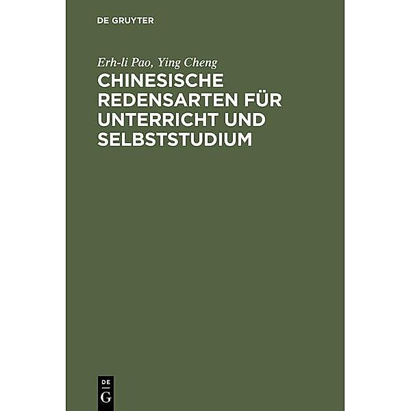 Chinesische Redensarten für Unterricht und Selbststudium, Erh-li Pao, Ying Cheng