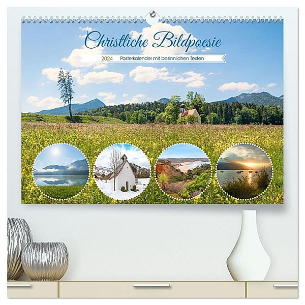 Christliche Bildpoesie 2024 (hochwertiger Premium Wandkalender 2024 DIN A2 quer), Kunstdruck in Hochglanz, SusaZoom