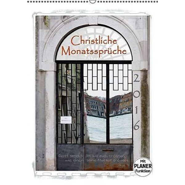 Christliche Monatssprüche 2016 (Wandkalender 2016 DIN A2 hoch), H. C. Bittermann