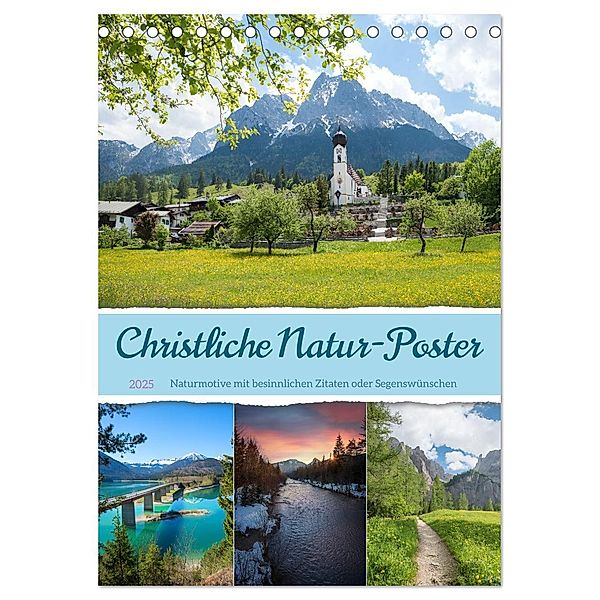 Christliche Natur-Poster (Tischkalender 2025 DIN A5 hoch), CALVENDO Monatskalender, Calvendo, SusaZoom