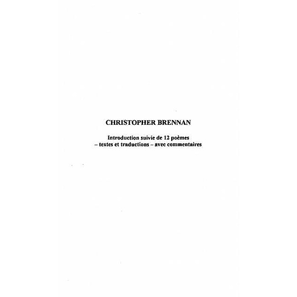 Christopher brennan / Hors-collection, Kadi Simone