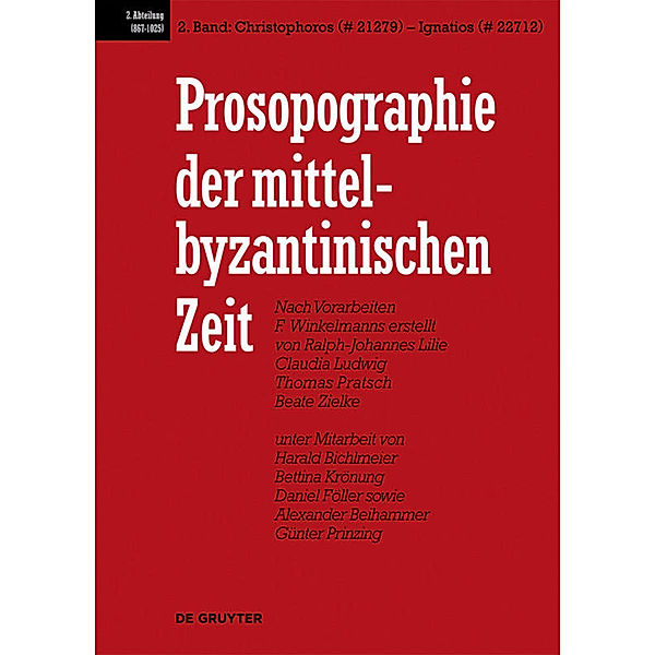 Christophoros (# 21279) - Ignatios (# 22712), Ralph-Johannes Lilie, Claudia Ludwig, Thomas Pratsch, Beate Zielke, et al.
