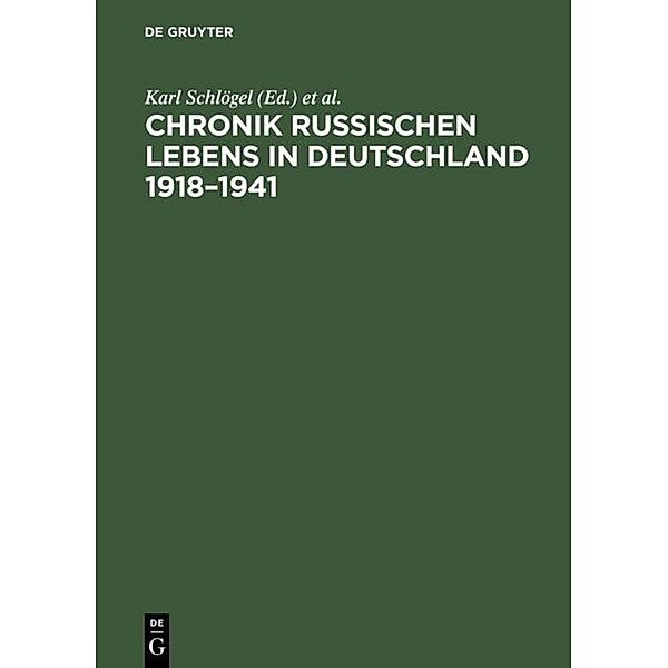 Chronik russischen Lebens in Deutschland 1918-1941