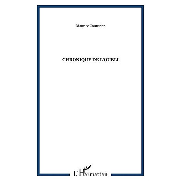 Chronique de l'oubli / Hors-collection, Maurice Couturier